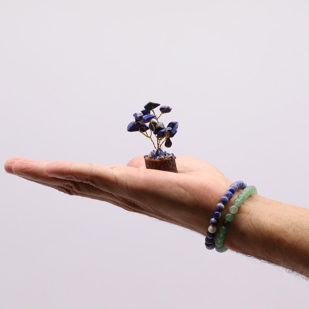 Mini Gemstone Tree On Wood Base - Sodalite (15 stones)Mini Gemstone TreesHeart Notes
