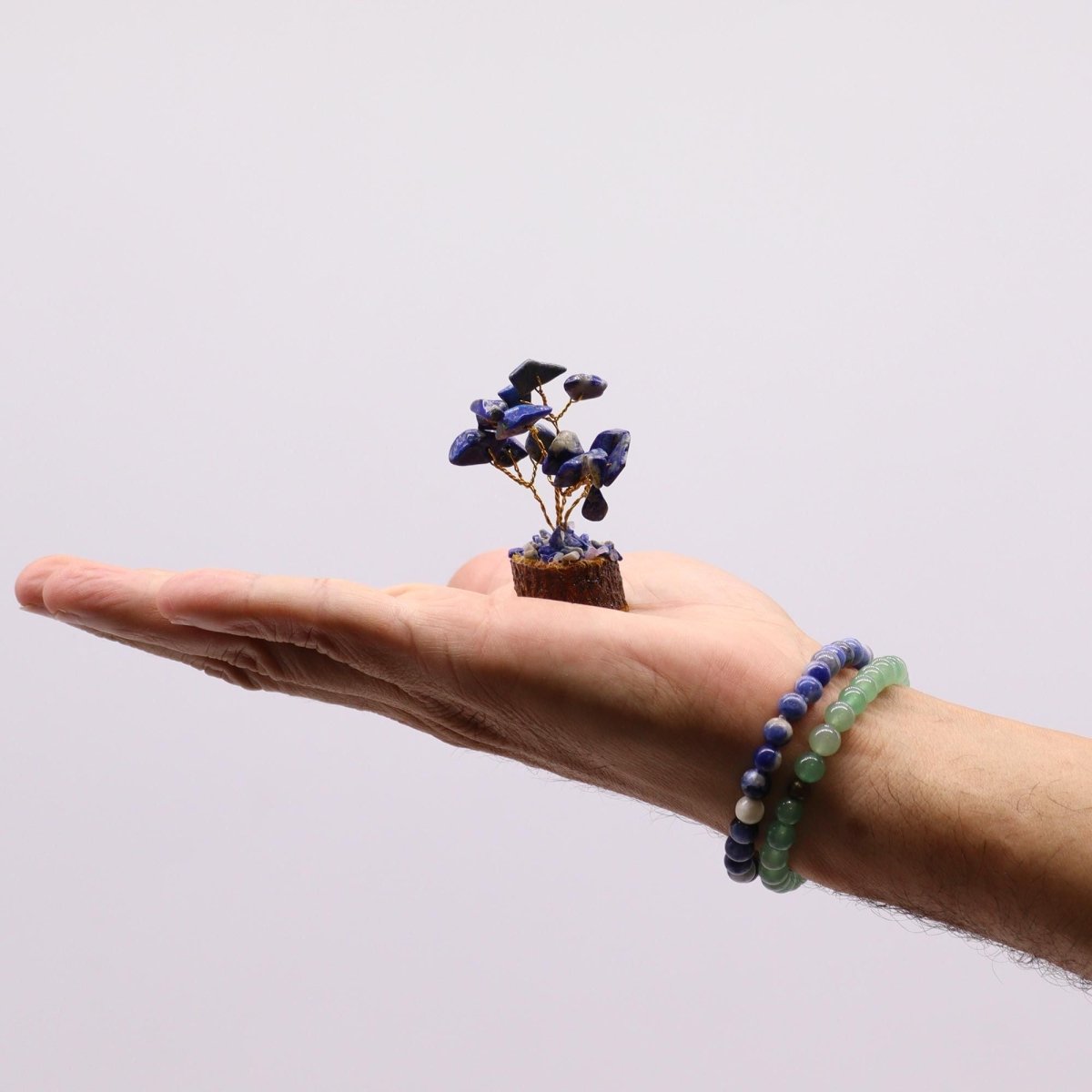 Mini Gemstone Tree On Wood Base - Sodalite (15 stones)Mini Gemstone TreesHeart Notes