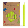 Solid Colour Dinner Candle Set - Pack of 21 - Rustic Lime GreenSolid Colour Dinner Candle SetHeart Notes