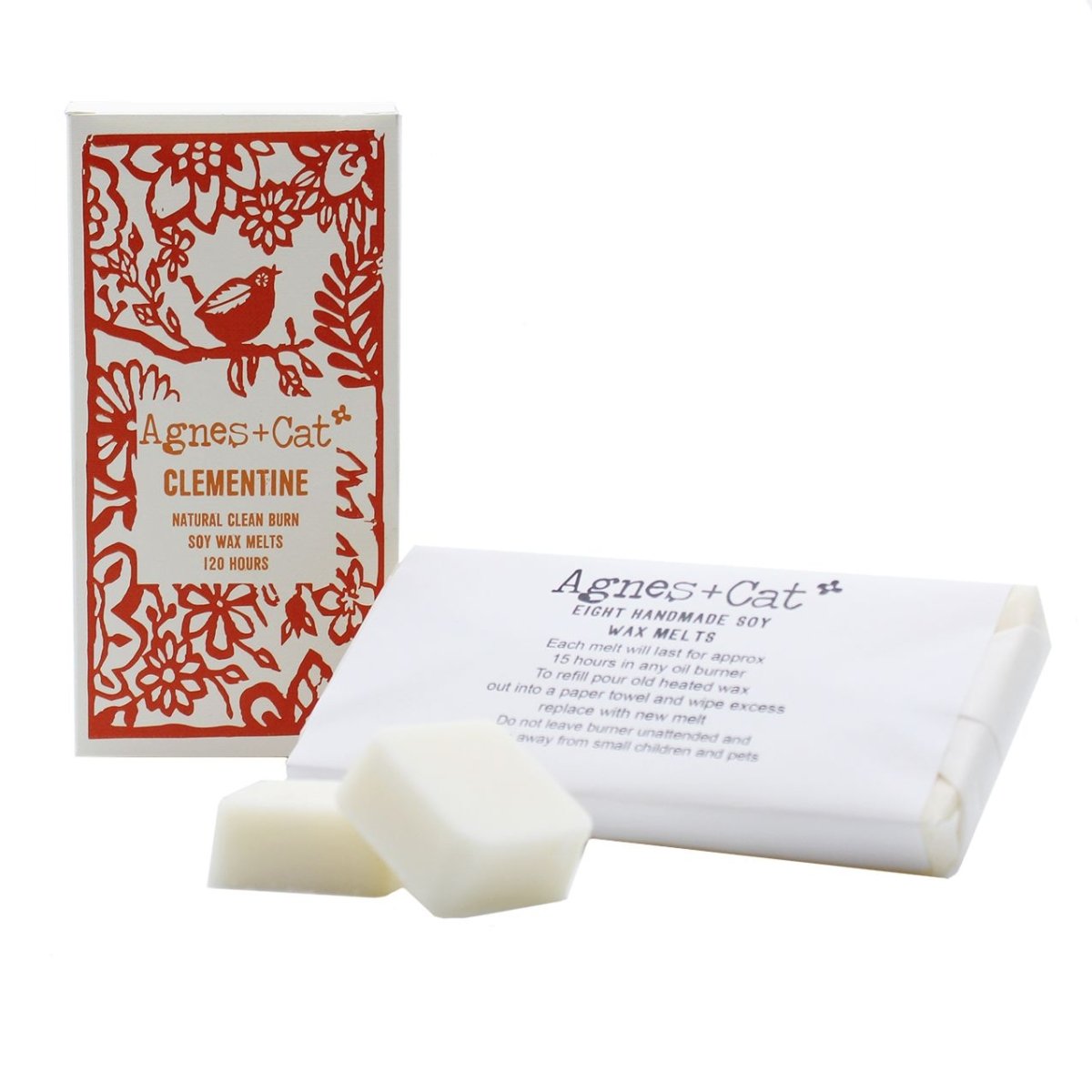 Agnes + Cat Box of 8 Wax Melts - ClementineAgnes + Cat Soy Wax MeltsHeart Notes