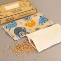 Lavender Natural Cotton and Juco Eye Pillow in Gift Box - Lazy SlothEye Pillow With Gift BoxHeart Notes