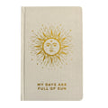 Ivory Gratitude Journal with Gold Lining - 120 pages - My Days are Full of SunWellness & Gratitude NotebooksHeart Notes