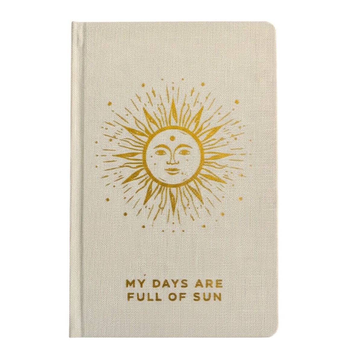 Ivory Gratitude Journal with Gold Lining - 120 pages - My Days are Full of SunWellness & Gratitude NotebooksHeart Notes