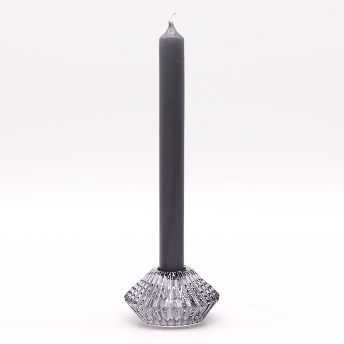 Flower Flip Dinner Candle / Tealight Holder - Midnight GreyGlass Candle Holders & JarsHeart Notes