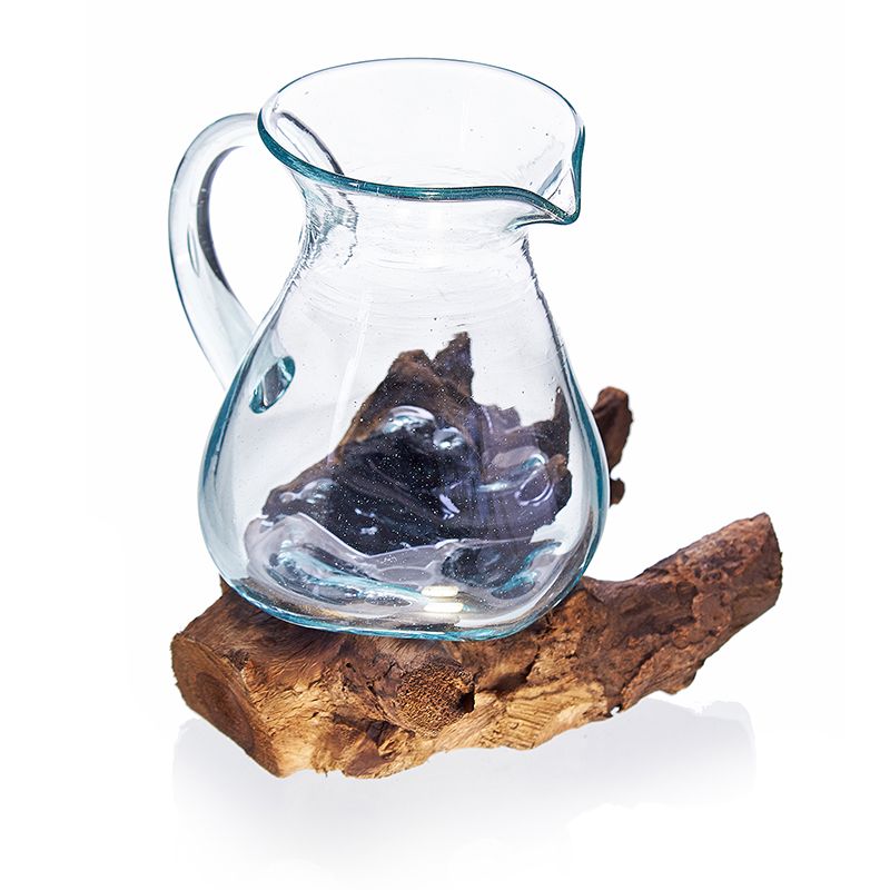 Molten Glass on Wood - Water JugMolten Glass on WoodHeart Notes