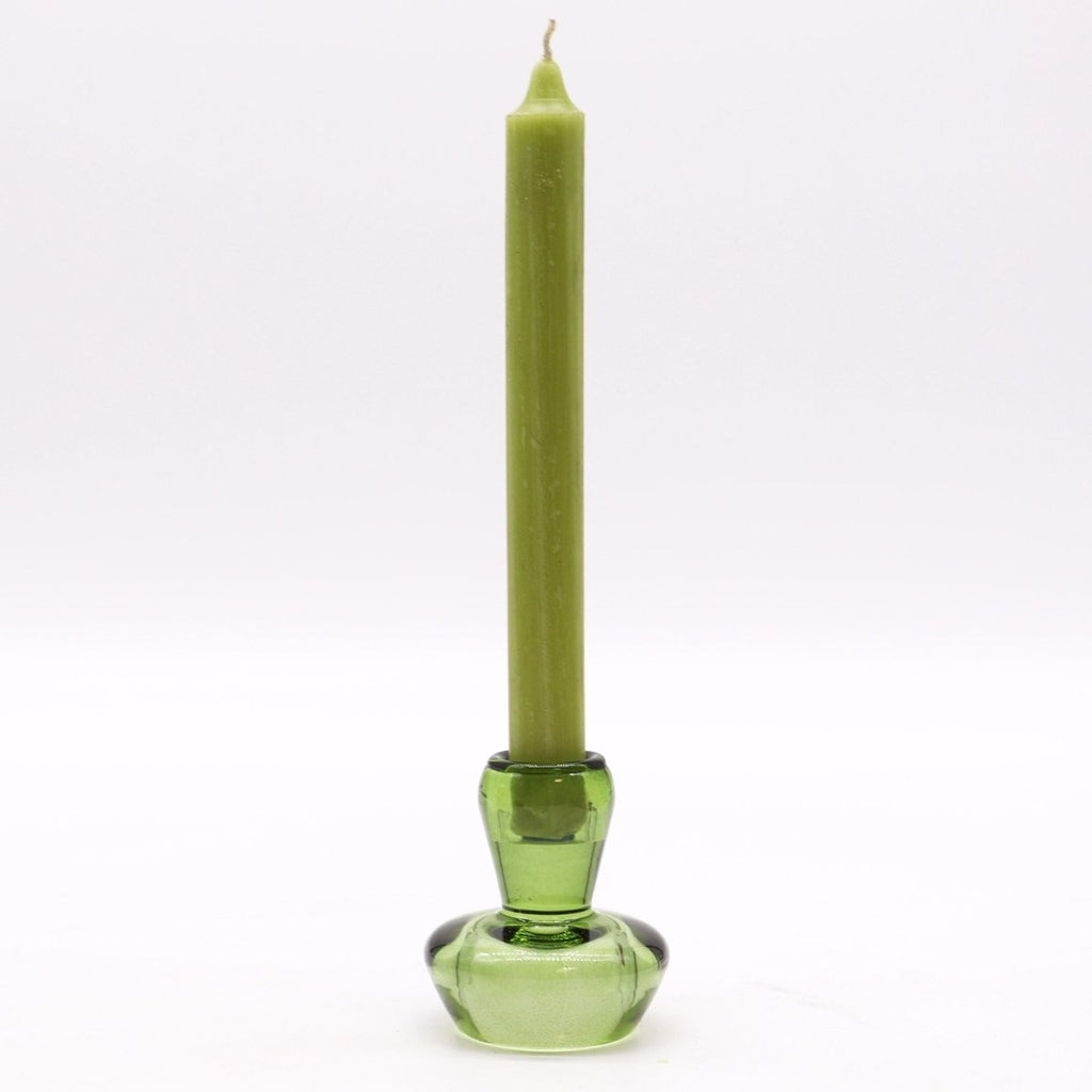 Mushroom Flip Dinner Candle / Tealight Holder - Garden JadeGlass Candle Holders & JarsHeart Notes
