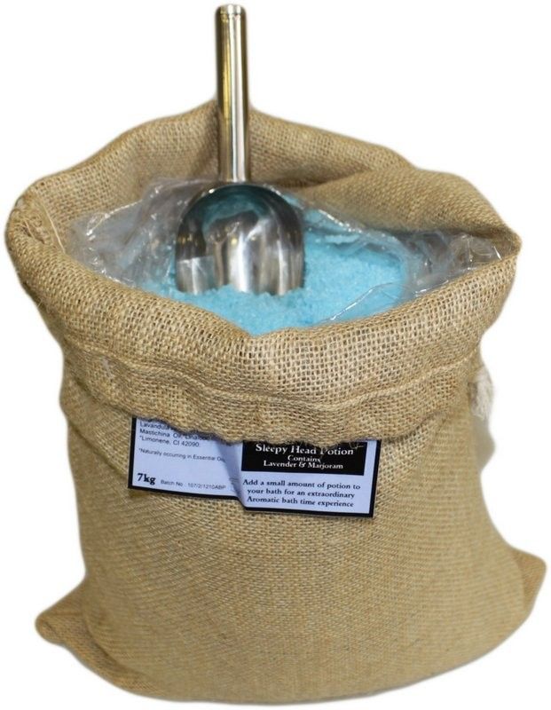 Sleepy Head Potion 7kg Hessian SackAromatherapy 7kg Bath PotionsHeart Notes