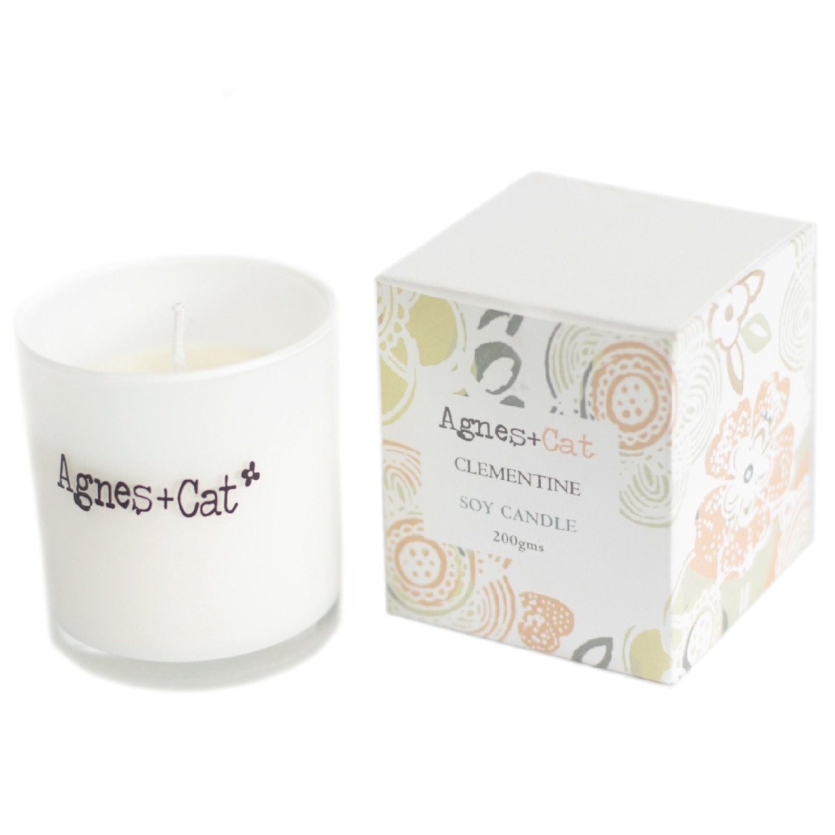 Agnes + Cat Votive Candle - ClementineAgnes + Cat Soy Wax Votive Candles 200gHeart Notes