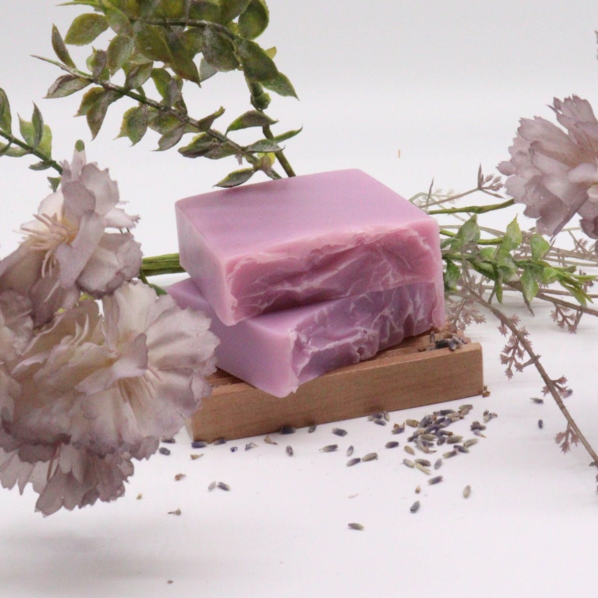 Lavender Serenity Soap LoafWild & Natural Hand - Crafted Soap 1.3kg and SlicesHeart Notes