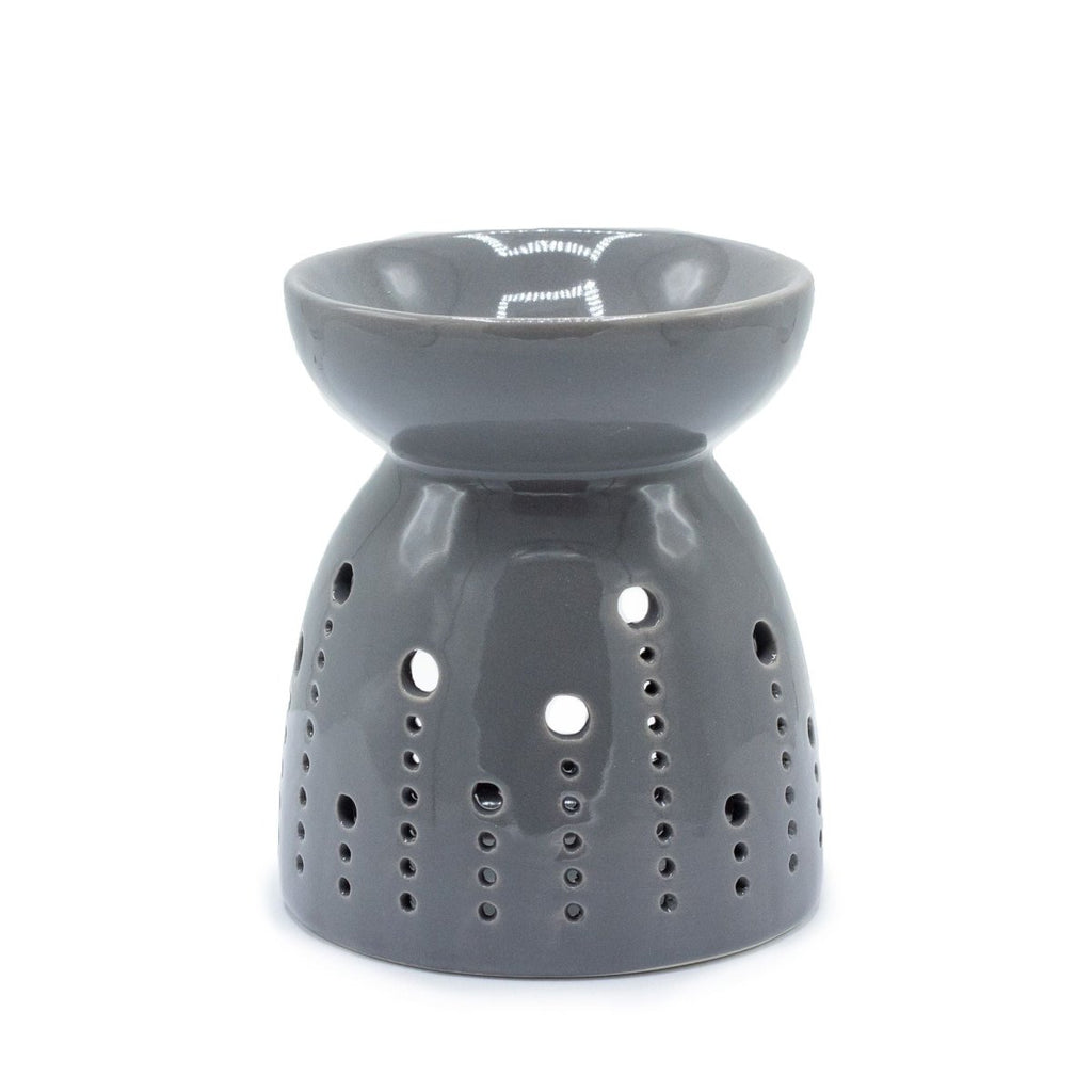 Classic Oil Burner - Bubbles Cutout - GreyVarious Shaped Ceramic Oil BurnersHeart Notes