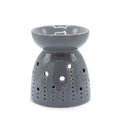 Classic Oil Burner - Bubbles Cutout - GreyVarious Shaped Ceramic Oil BurnersHeart Notes