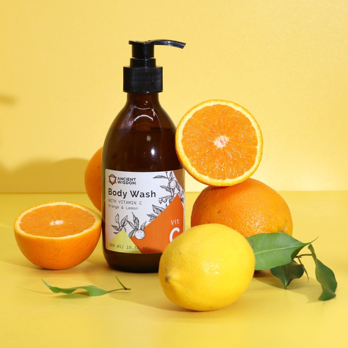 Aromatherapy Body Wash with Vitamin C – Orange & LemonVitamin C SkincareHeart Notes