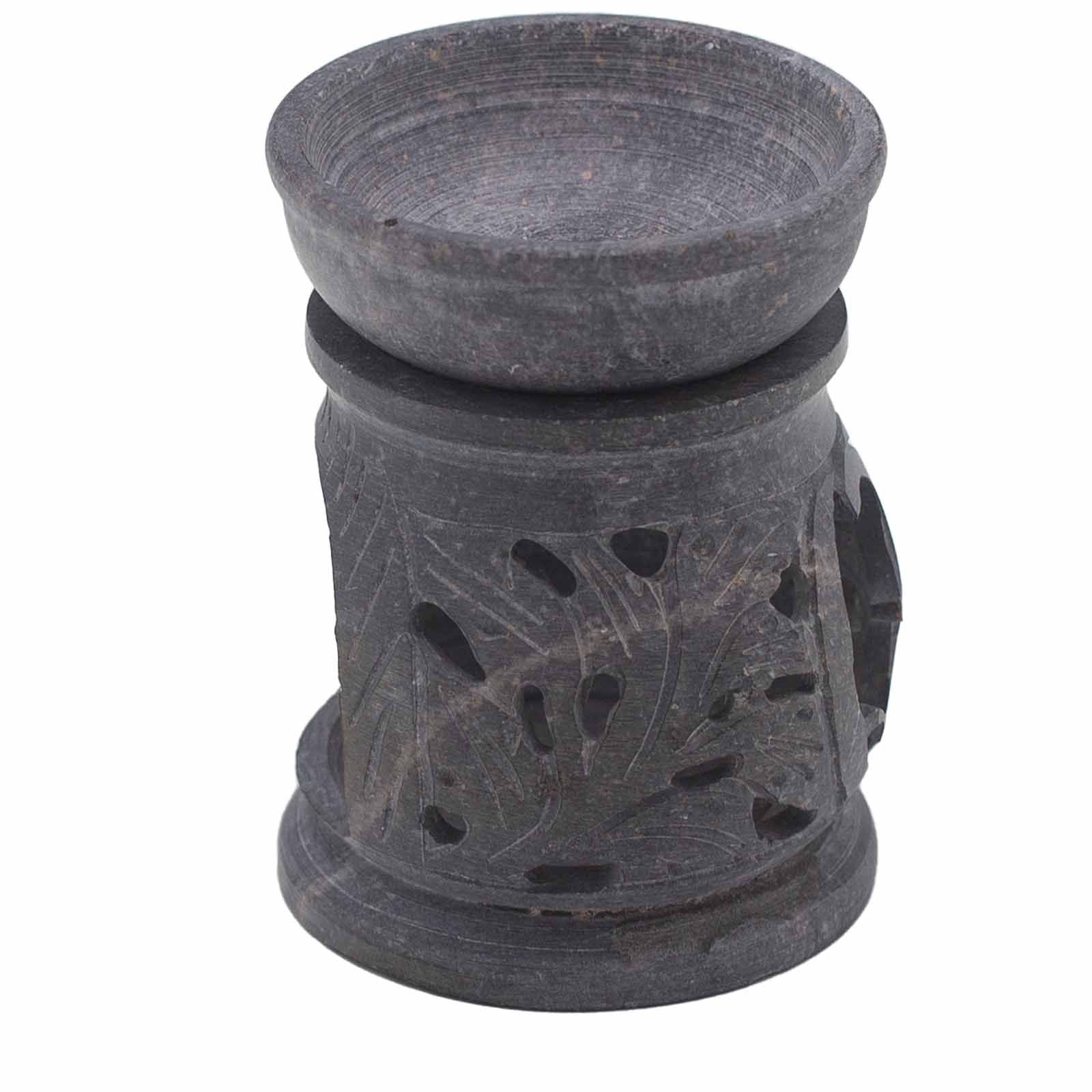 Small Soapstone Oil Burner 8cm - OmSoapstone Oil BurnersHeart Notes