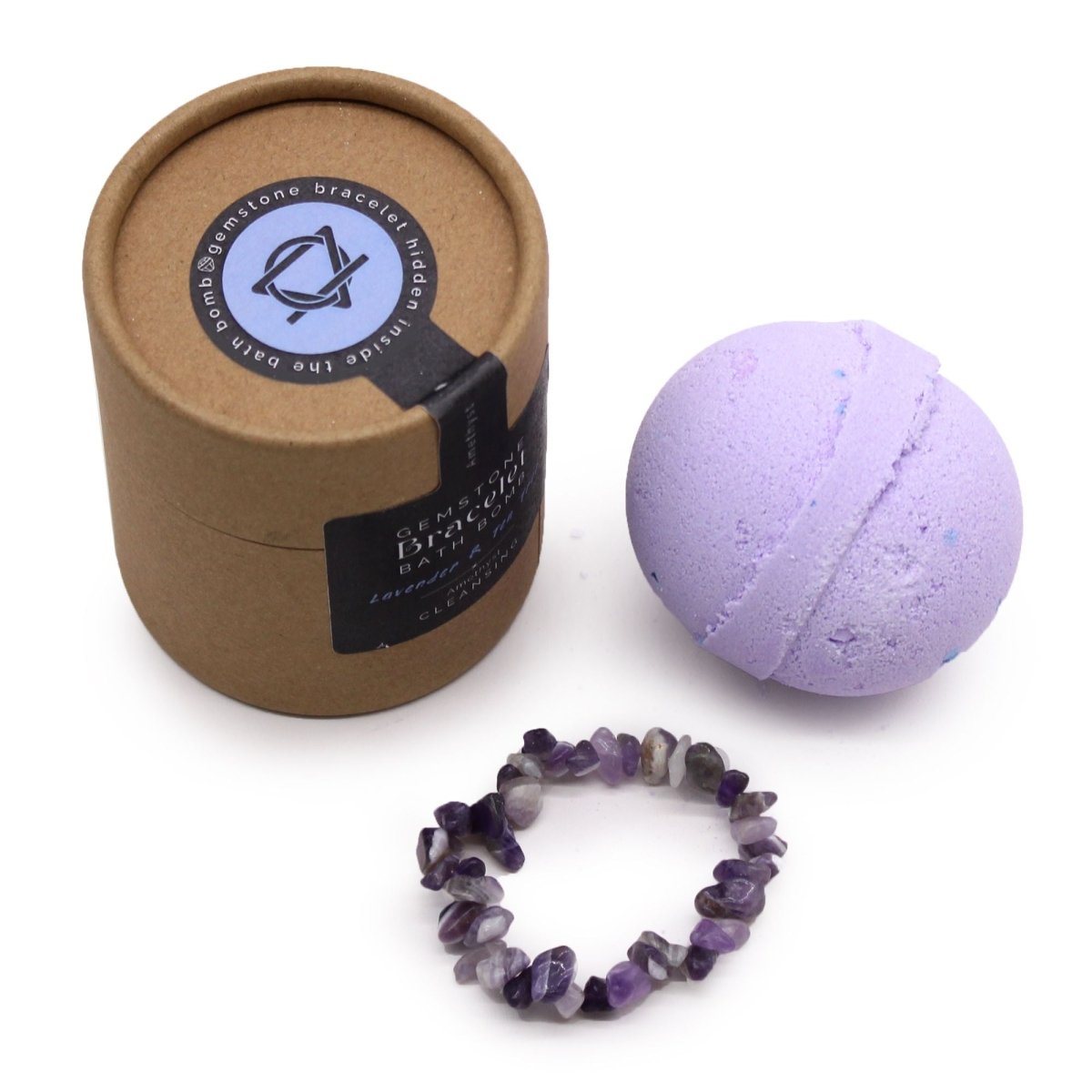 Amethyst Gem Bracelet Bath BombGemstone Bracelet Bath BombHeart Notes