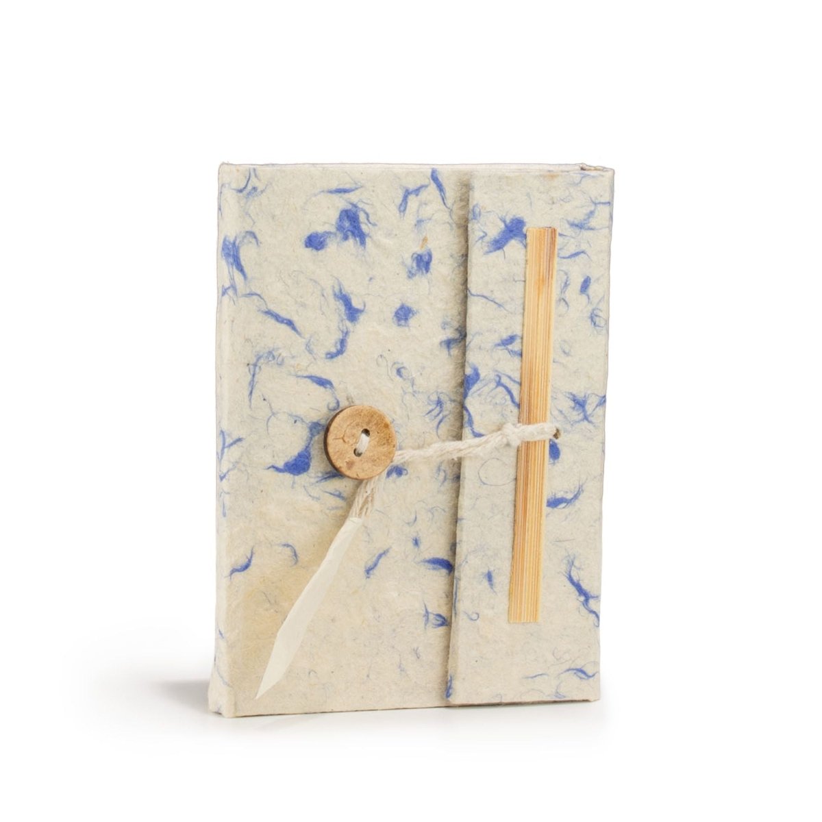 Lokta Mixed Blue Cotton Notebook – Mini (12x8cm) – 40 LeavesLokta Paper NotebooksHeart Notes