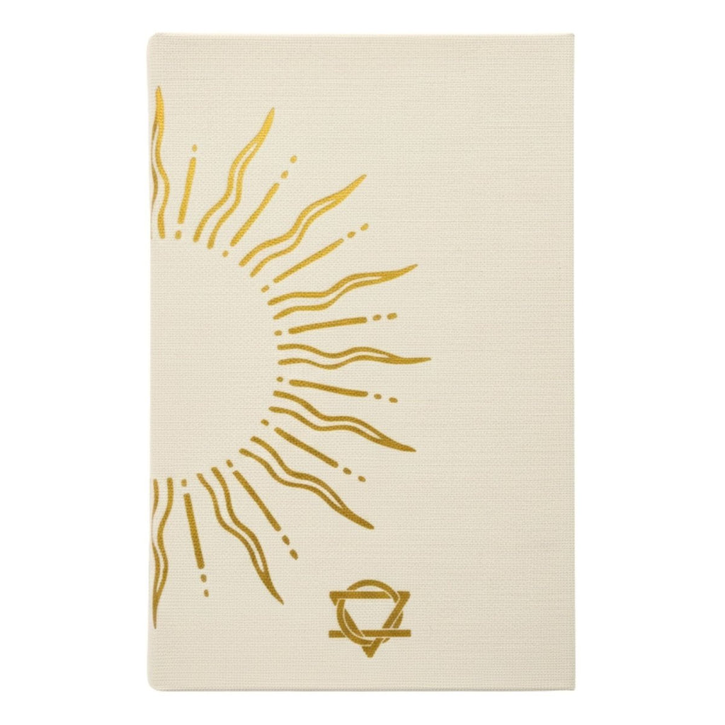 Ivory Gratitude Journal with Gold Lining - 120 pages - My Days are Full of SunWellness & Gratitude NotebooksHeart Notes