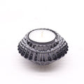 Flower Flip Dinner Candle / Tealight Holder - Midnight GreyGlass Candle Holders & JarsHeart Notes