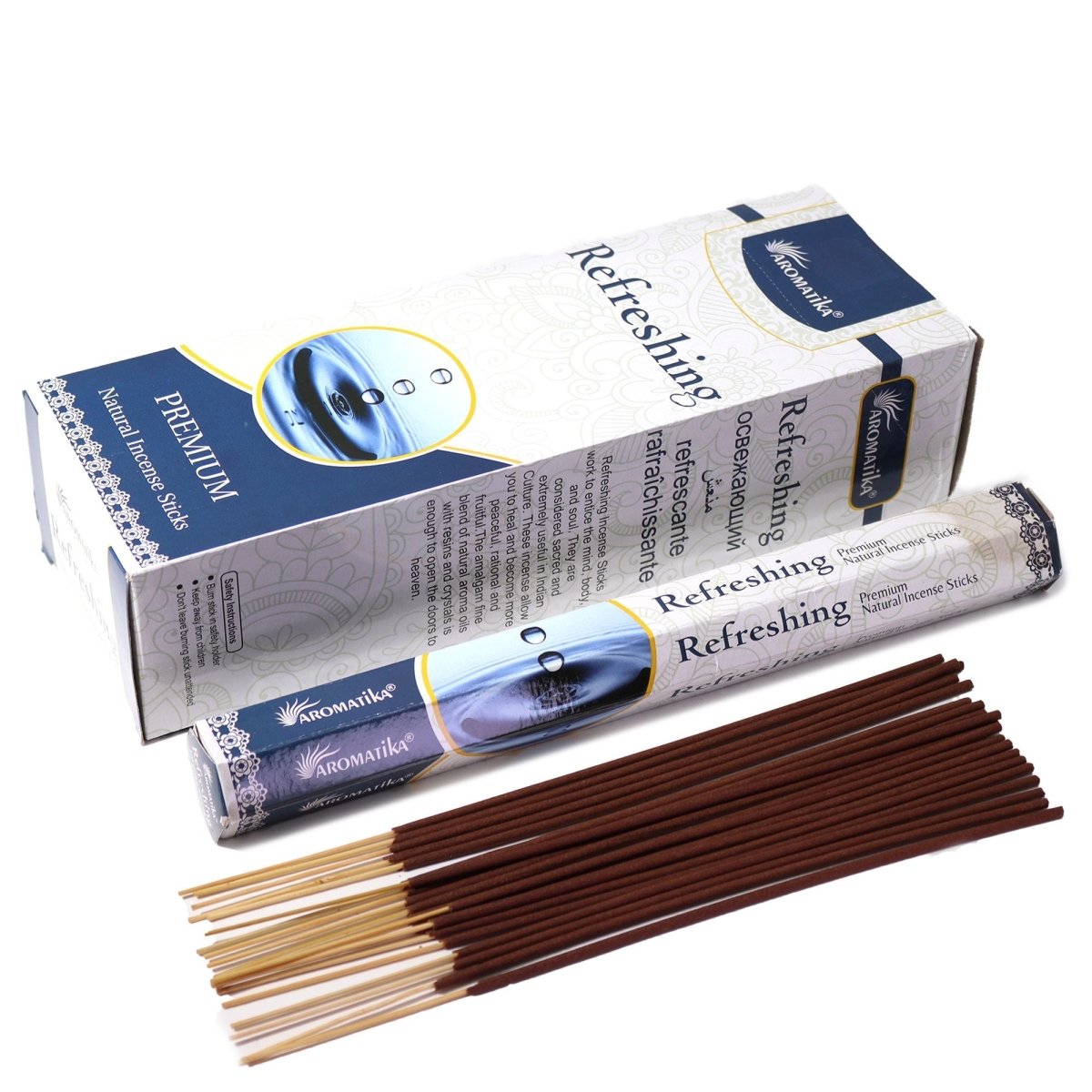 Aromatika Charcoal Free Hex Incense - RefreshingAromatika Charcoal Free Hex Incense SticksHeart Notes