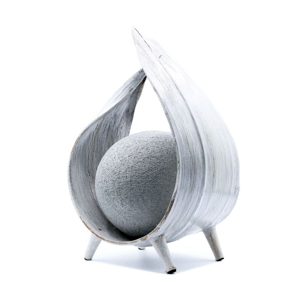 Natural Coconut Lamp - Whitewash WrapoverNatural Coconut LampHeart Notes