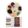 Large Chakra Crystal Candles - Seven CharkraChakra Crystal CandlesHeart Notes