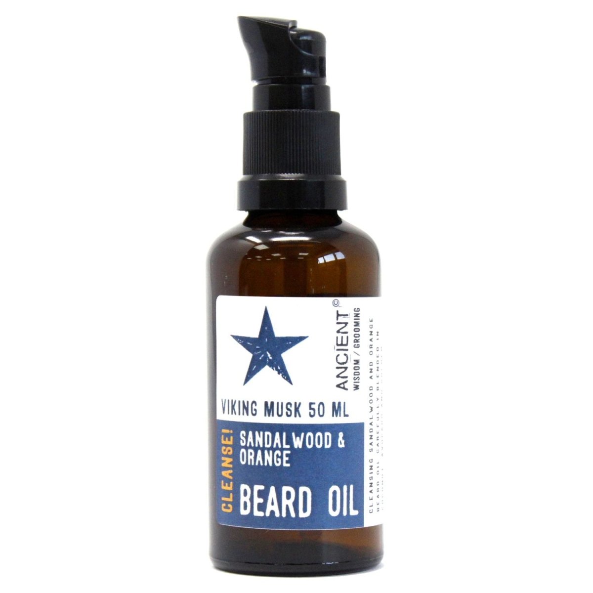 50ml Beard Oil - Viking Musk - Cleanse!Pure and Natural Beard Oils - 50mlHeart Notes