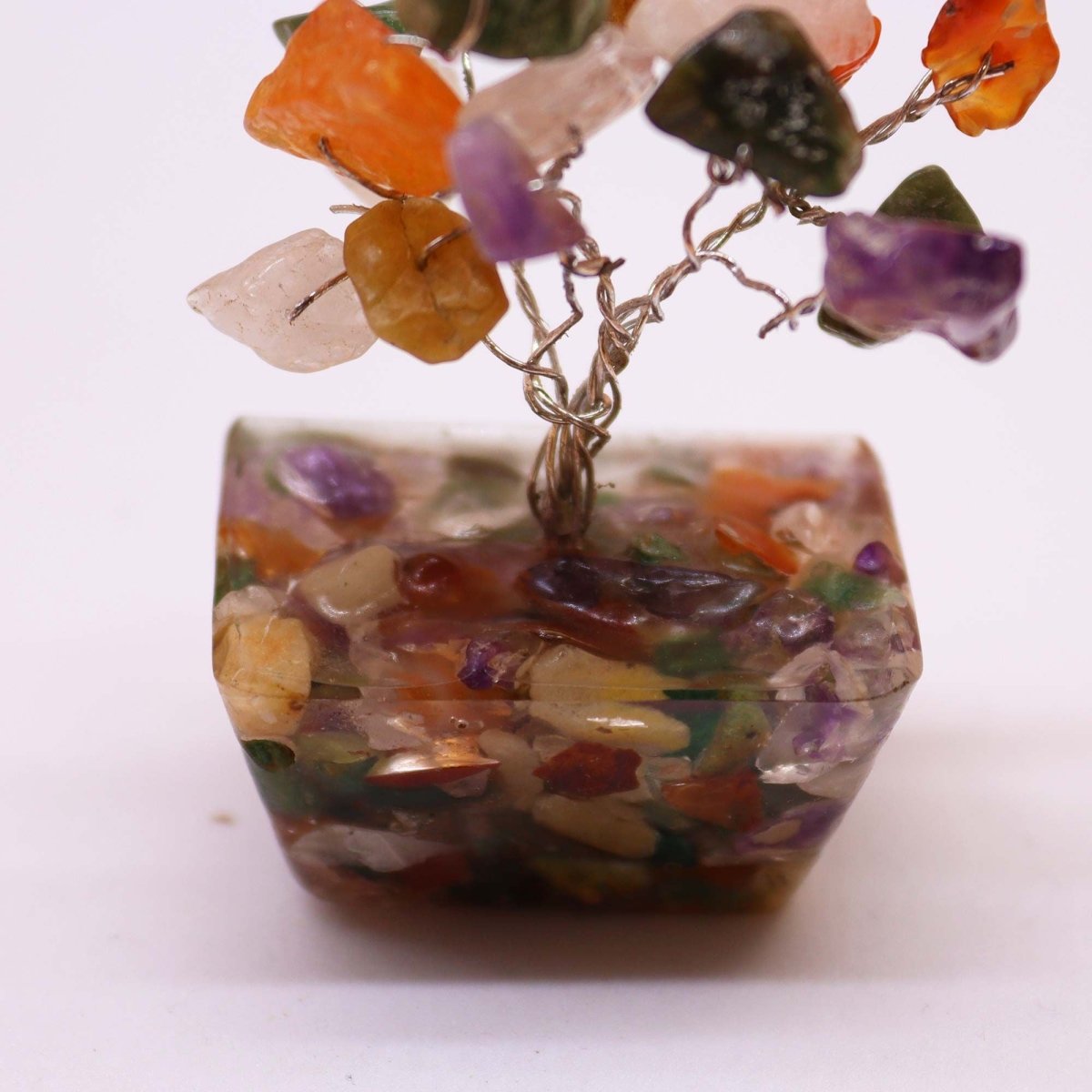 Mini Gemstone Tree on Orgonite Base - Multi Stones (15 stones)Mini Gemstone TreesHeart Notes