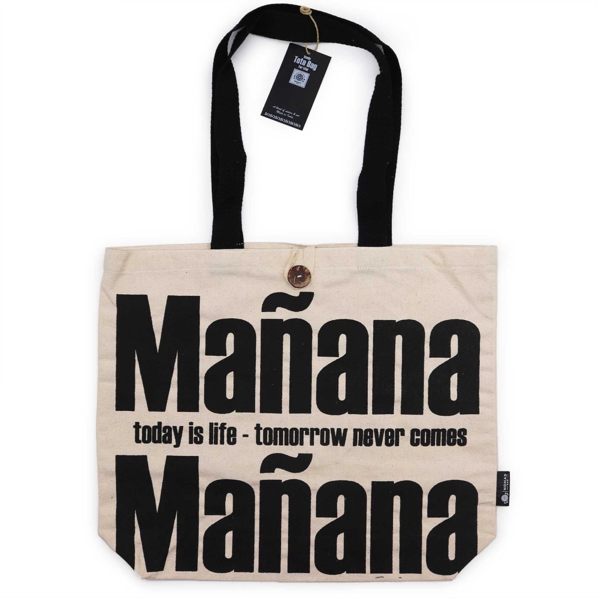 Iconic Classic Tote Bag - Mañana Mañana - Natural 10ozNomad Sari Iconic Tote Bags – Basic & ClassicHeart Notes
