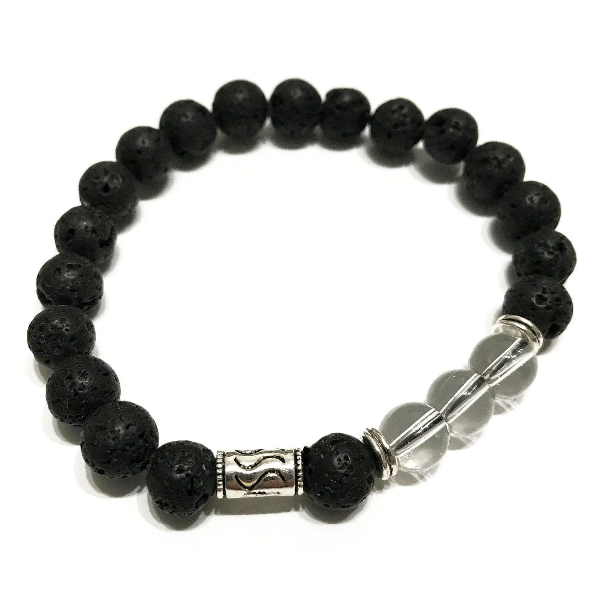 Lava Stone Bracelet - Tribal Rock QuartzLava Stone BraceletsHeart Notes