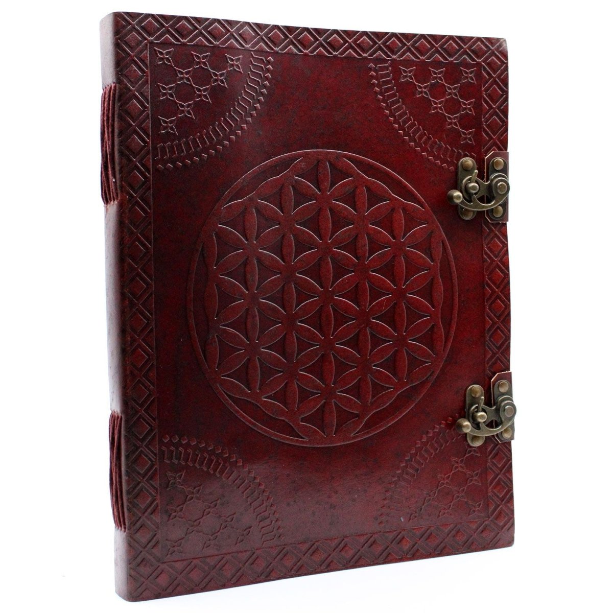 Huge Flower of Life Leather Book 10x13 (200 pages)Leather Notebooks – Vintage Style JournalsHeart Notes