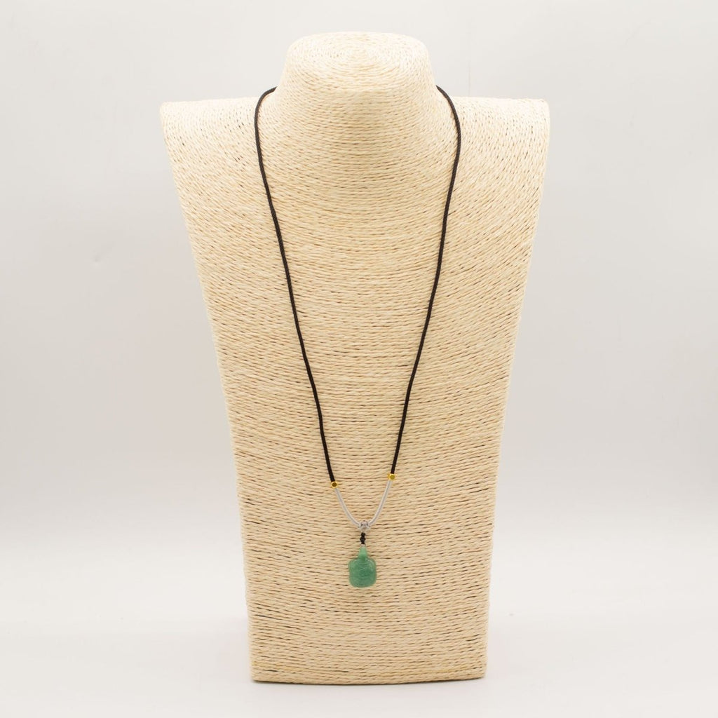 Cord Necklace Gemstone Pendant - Jade TurtleCord Necklace Gemstone PendantsHeart Notes