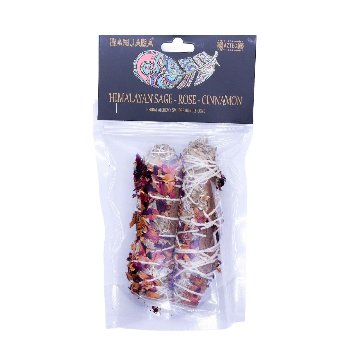 Banjara Smudge - Himalayan Sage, Rose, CinnamonBanjara Smudge SticksHeart Notes