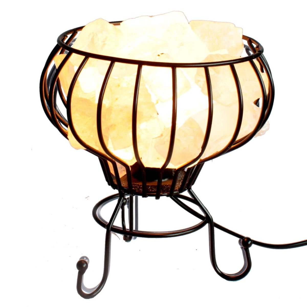 Low Salt Rock Brazier, White Salt Chunks, Cable & BulbSalt Rock Brazier SetsHeart Notes
