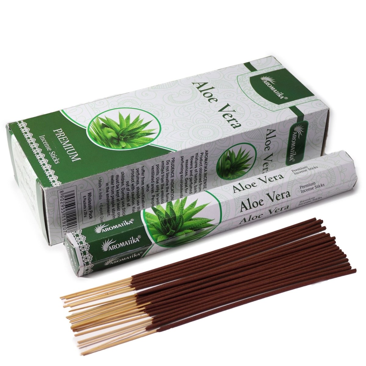Aromatika Charcoal Free Hex Incense - Aloe VeraAromatika Charcoal Free Hex Incense SticksHeart Notes