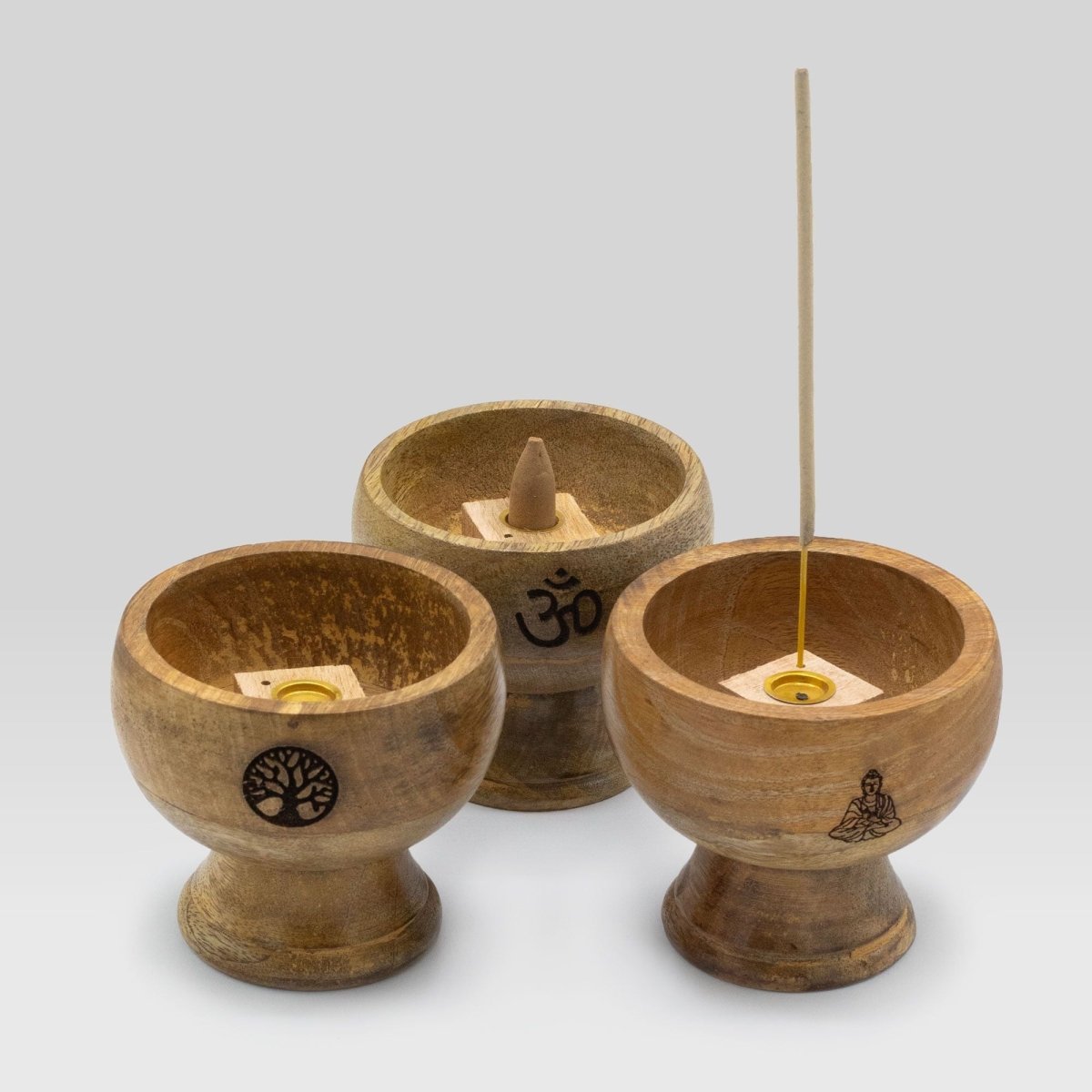 Lrg Ritual Bowl Incense Cone Holder 11x6.cm - OmIncense HoldersHeart Notes