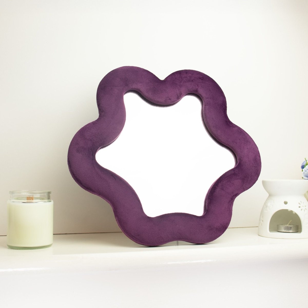 Soft Squiggly Mirror – Star – Mauve (33x31x2.3cm)Soft Squiggly MirrorsHeart Notes
