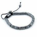 Magnetic Hematite Shamballa Bracelet - Cylinders & CirclesHematite Shamballa BraceletHeart Notes