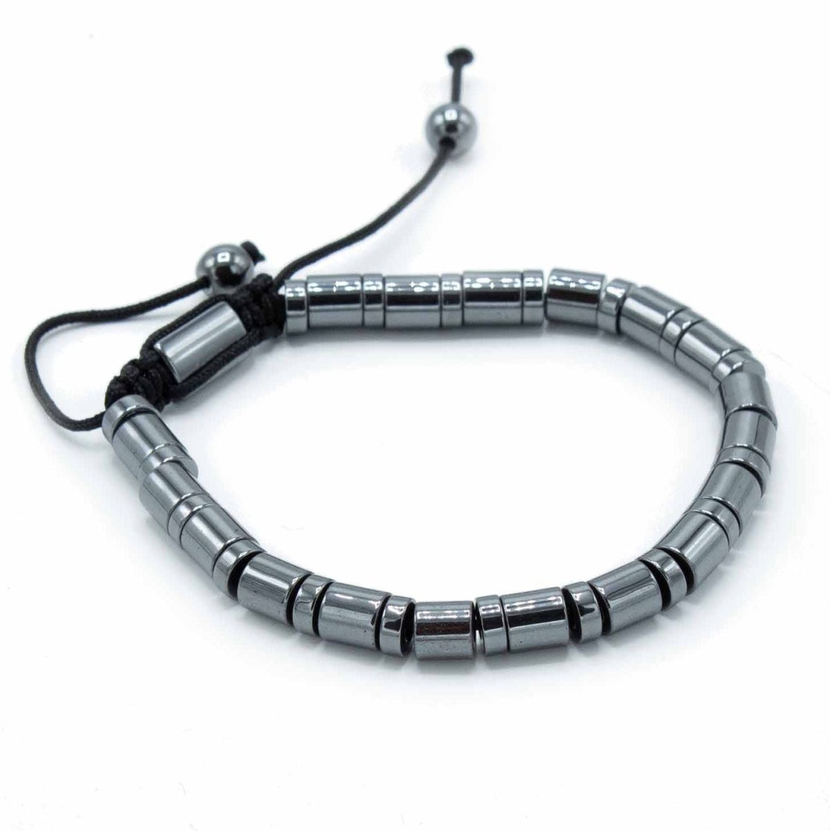 Magnetic Hematite Shamballa Bracelet - Cylinders & CirclesHematite Shamballa BraceletHeart Notes