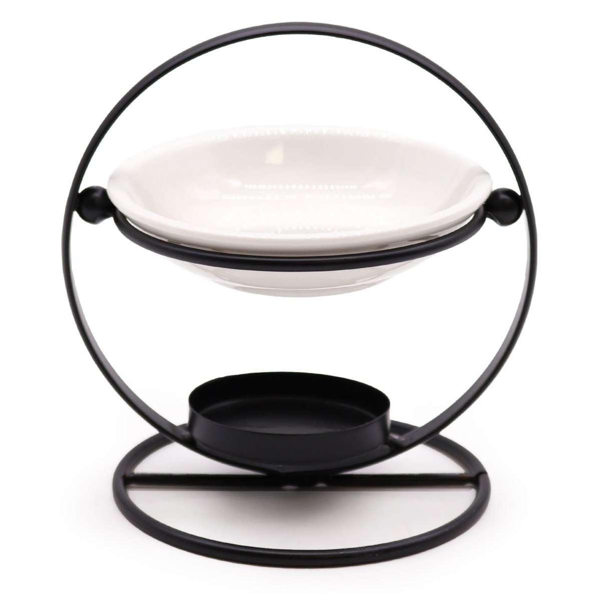 Ceramic & Metal Round StandCool Designs Oil BurnersHeart Notes
