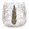 Natural Floral Glass - Straight Candle Holder - Pino - (10x9cm)Natural Floral Glass Candle HoldersHeart Notes