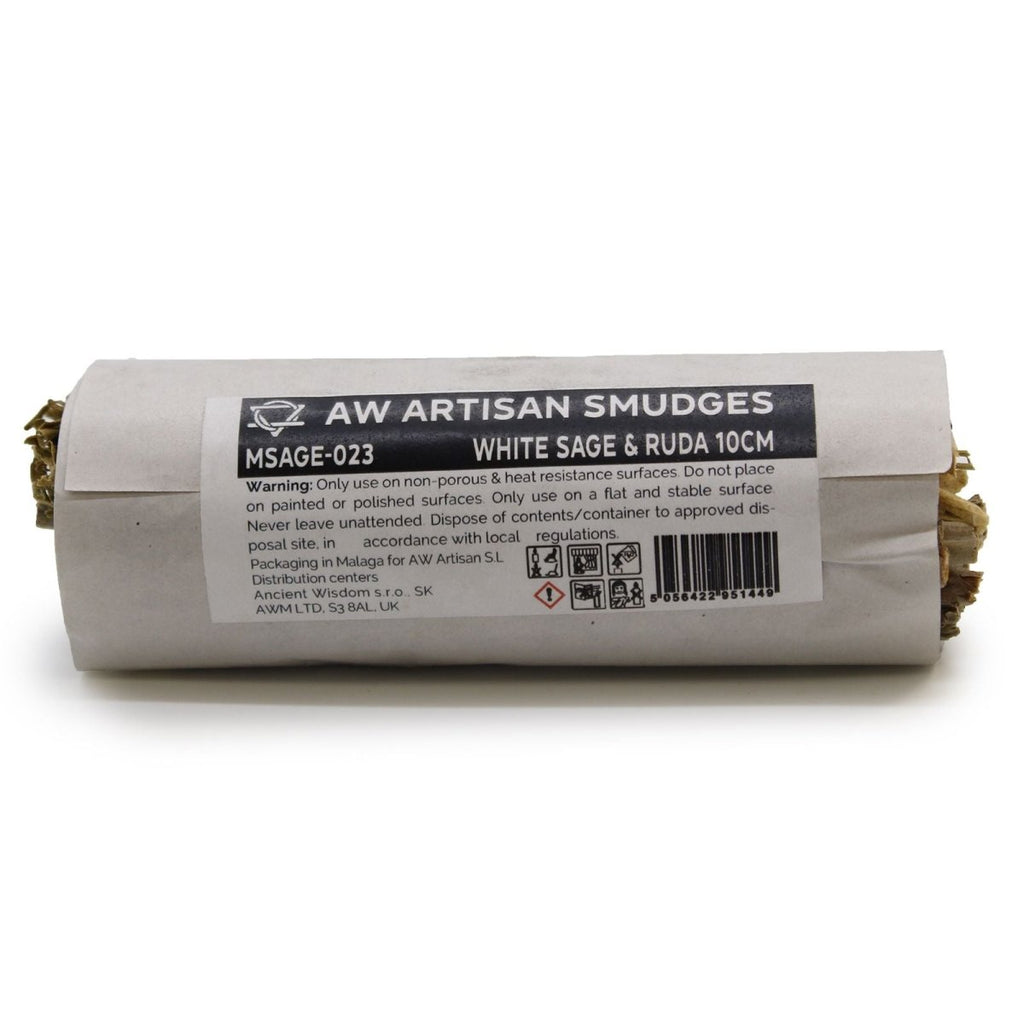 Smudge Stick - White Sage & Ruda 10cmSmudge Sticks - individually wrappedHeart Notes