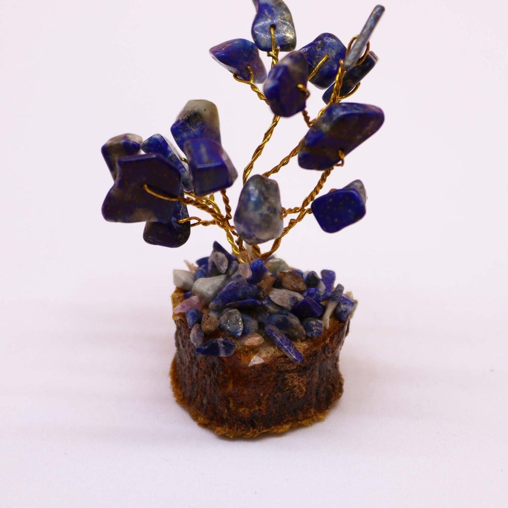 Mini Gemstone Tree On Wood Base - Sodalite (15 stones)Mini Gemstone TreesHeart Notes
