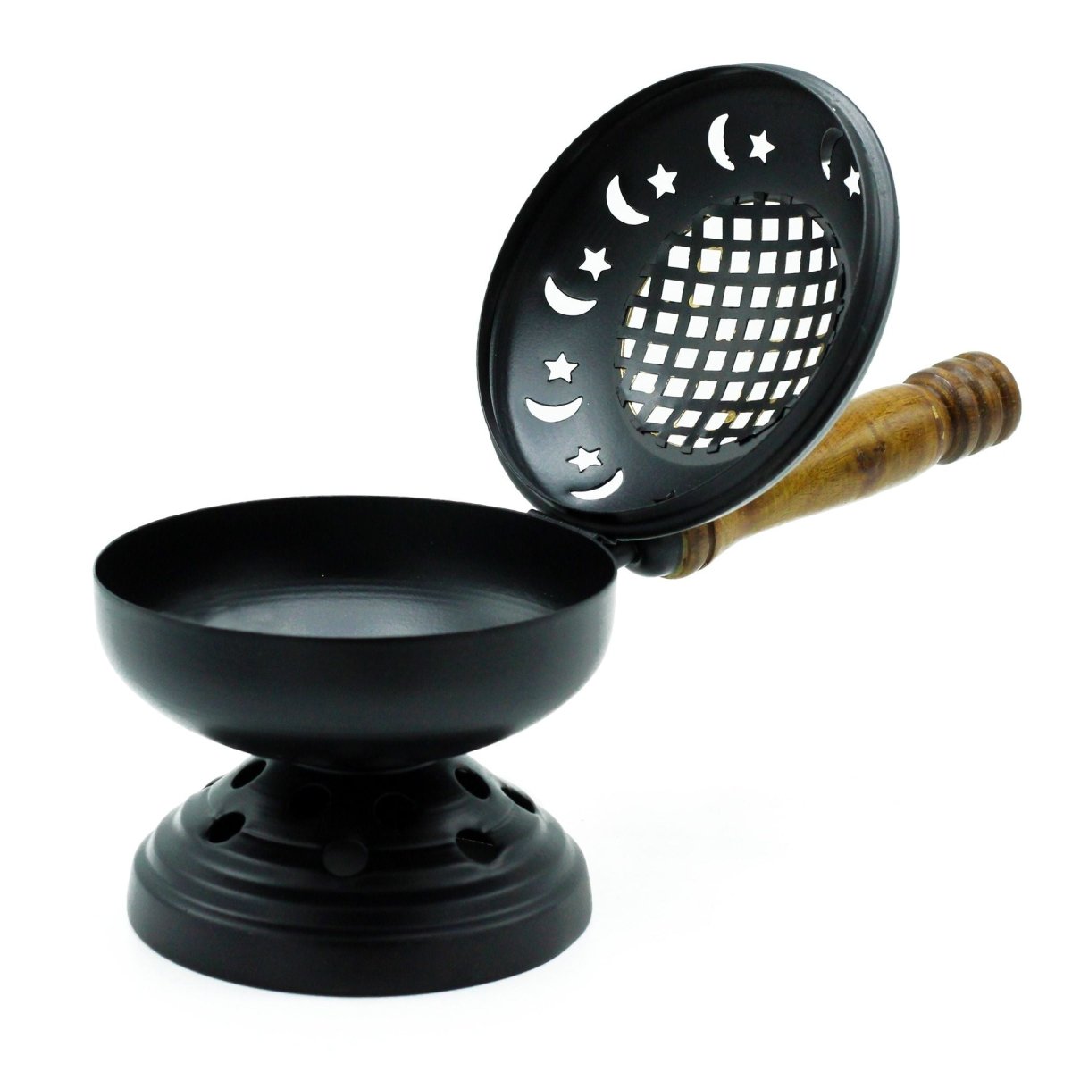 Large Iron Censer on Stand Incense Burner - Gold detailTraditional Brass Incense BurnersHeart Notes