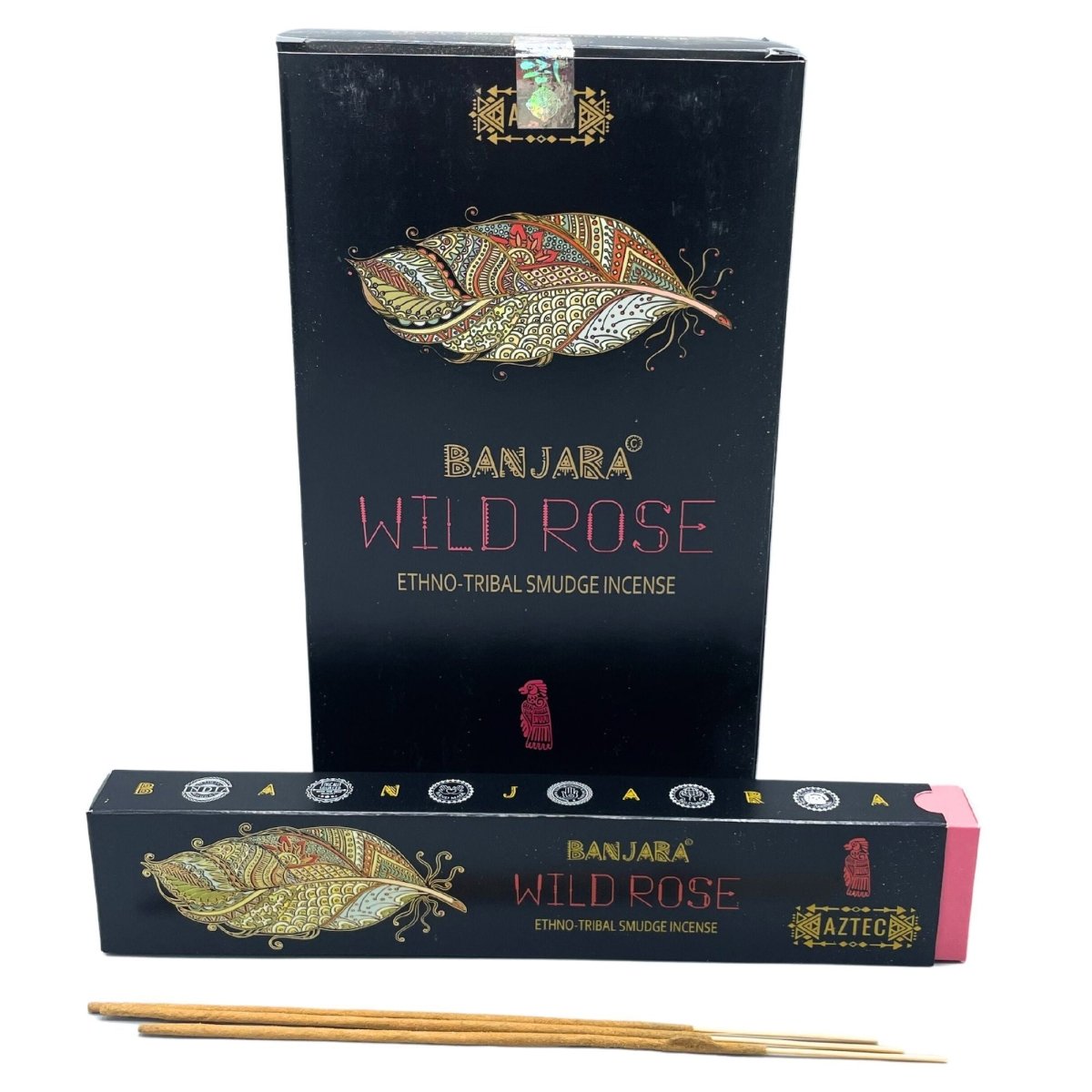 Banjara Tribal Smudge Incense - Wild RoseBanjara Tribal Smudge Incense SticksHeart Notes