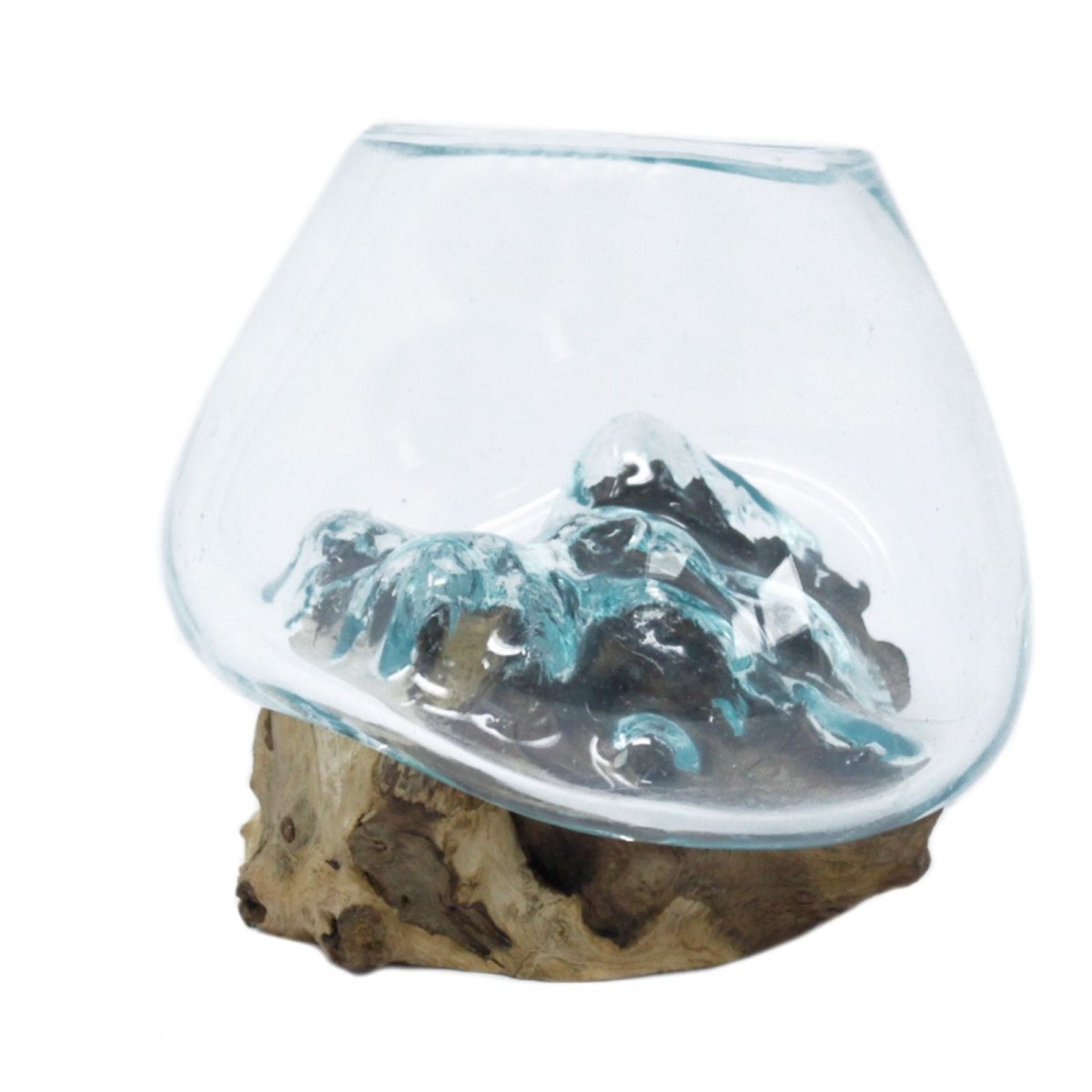 Molten Glass on Wood - Small BowlMolten Glass on WoodHeart Notes