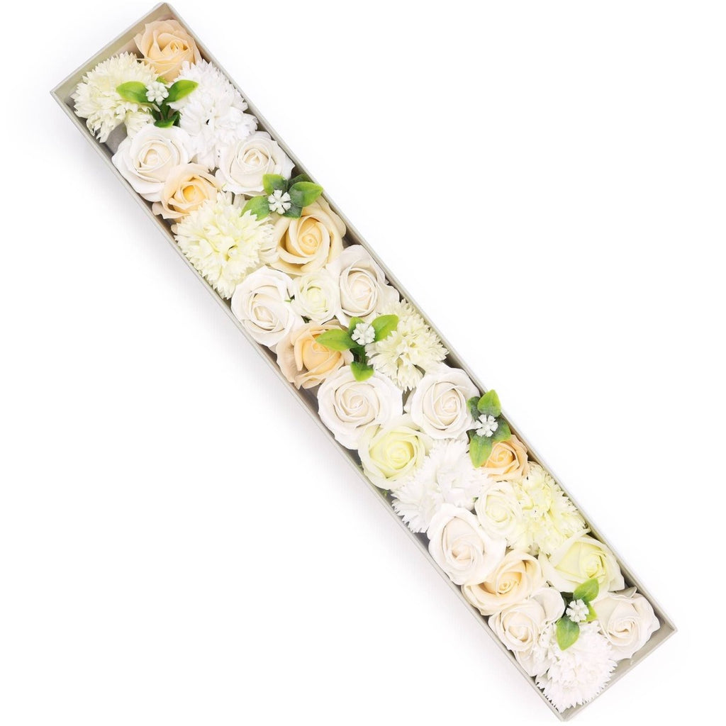 Extra Long Box - Wedding Blessings - White & IvorySoap Flower Gift BoxesHeart Notes
