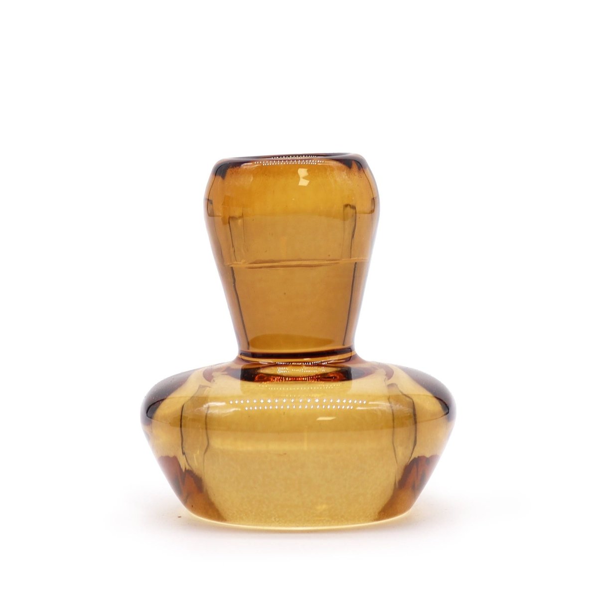 Mushroom Flip Dinner Candle / Tealight Holder - Antique AmberGlass Candle Holders & JarsHeart Notes