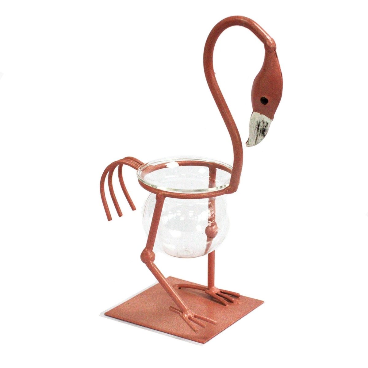 Hydroponic Home Décor - Pink Metal Flamingo Des 1Hydroponic Home DécorHeart Notes