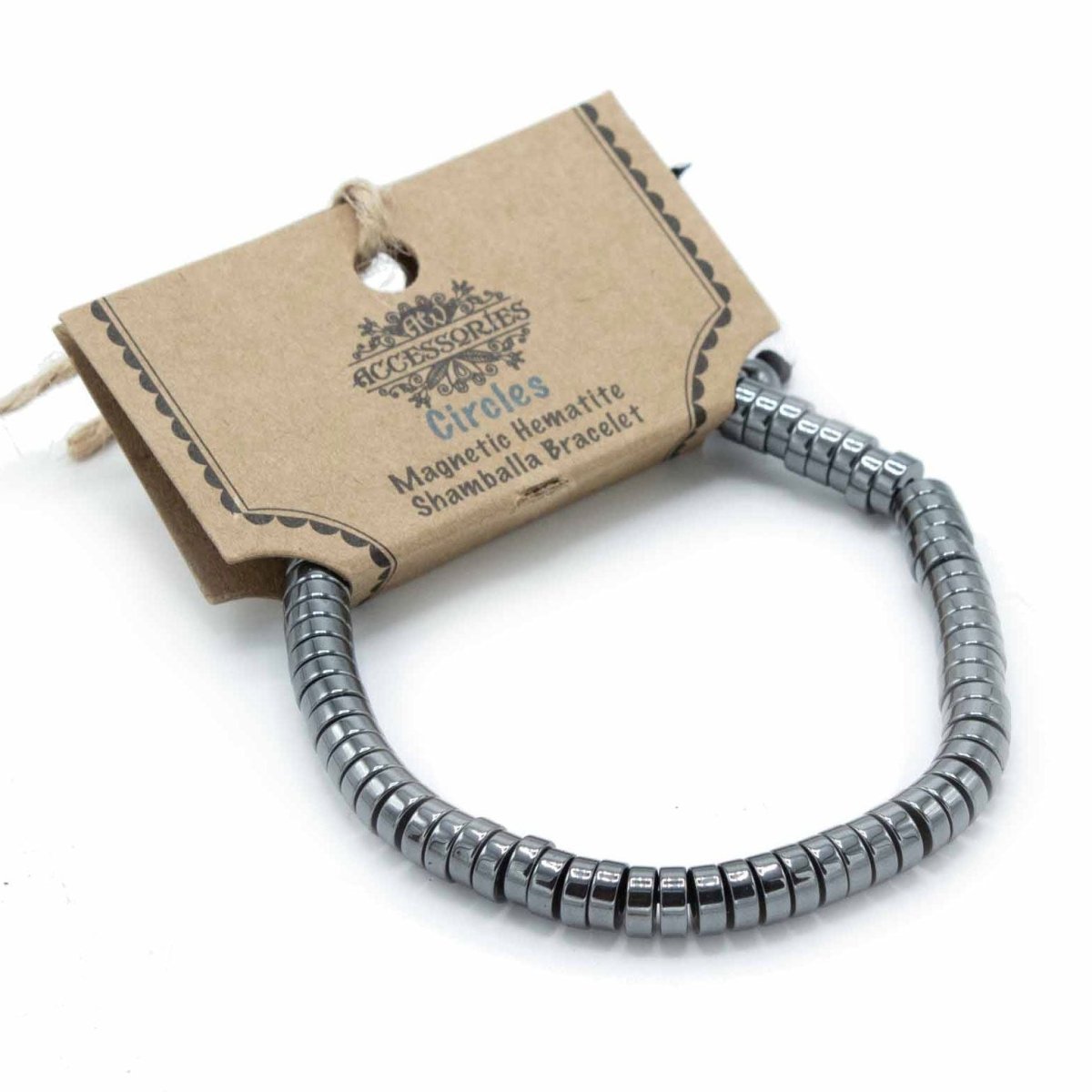Magnetic Hematite Shamballa Bracelet - CirclesHematite Shamballa BraceletHeart Notes
