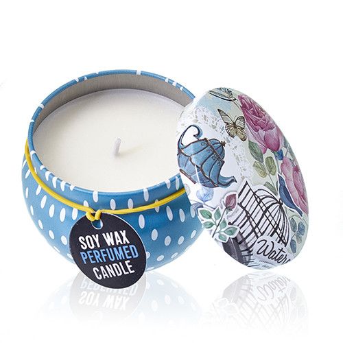 Art Tin Candle - Assorted Design - Parisian Weekend - PeoniesArt Tin CandlesHeart Notes