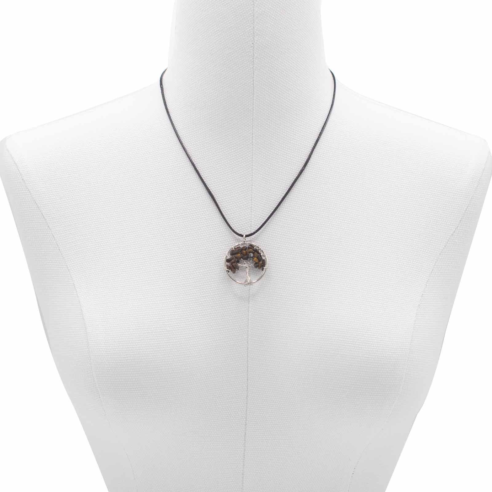 Tree of Life Pendant - Tiger EyeGemstone Pendants - Tree of LifeHeart Notes